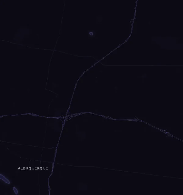 Map of the Albuquerque area with karaoke bars grouped by neighborhood