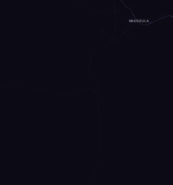 Map of the Missoula area with karaoke bars grouped by neighborhood