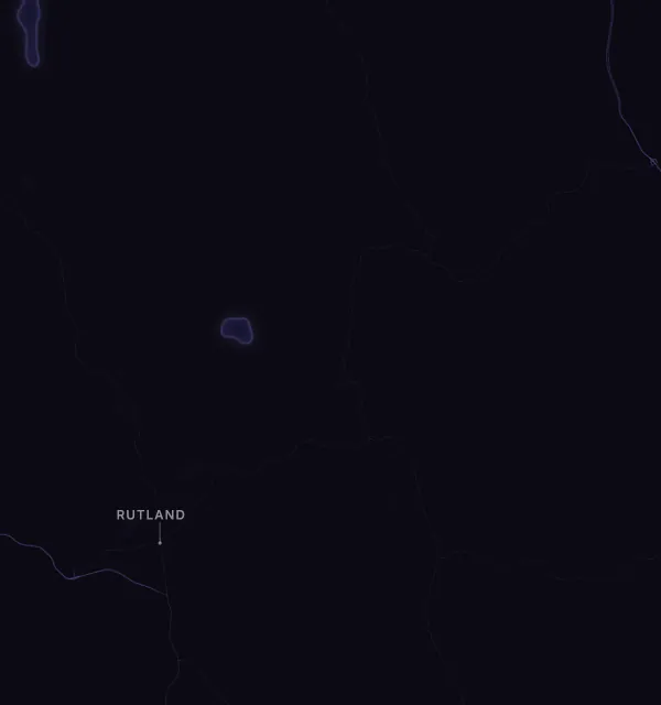 Map of the Rutland area with karaoke bars grouped by neighborhood